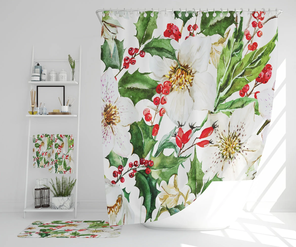 Watercolour Christmas Pattern (Bathroom Set) 1 Watercolour Christmas Pattern (Bathroom Set)