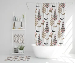Christmas Tree, Holly Leaf Pattern (Bathroom Set)