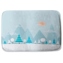 Christmas Snow Nature Background (Bathroom Set) -Decoration Store BathroomSet 1205 C