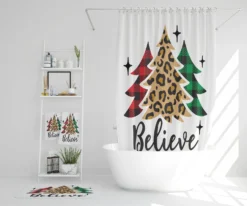 Christmas Trees With Leopard Print (Bathroom Set)