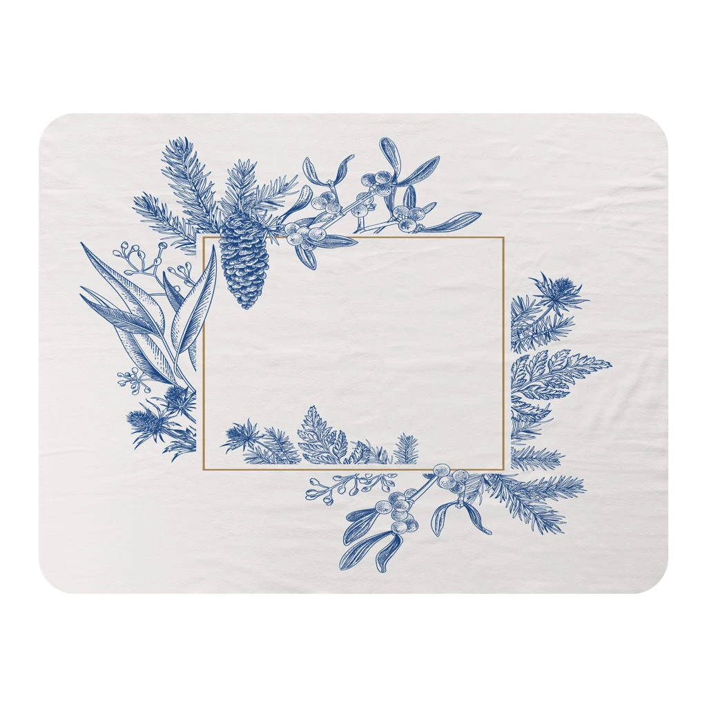 Christmas Holiday Frame With Pine Branches (Blanket) 1 Christmas Holiday Frame With Pine Branches (Blanket)