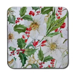 Watercolour Christmas Pattern (Coaster)