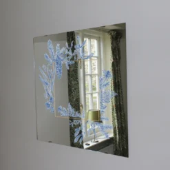 Christmas Holiday Frame With Pine Branches (Mirror Art Print)