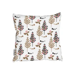 Christmas Tree, Holly Leaf Pattern (Outdoor Cushion)