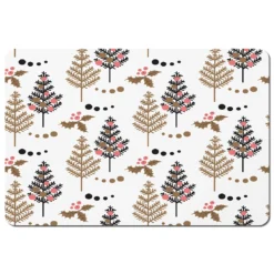 Christmas Tree, Holly Leaf Pattern (Placemat)