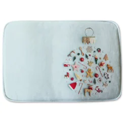 Christmas Objects Laid Out (bathmat)