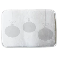 Three Hanging Christmas Baubles (bathmat)
