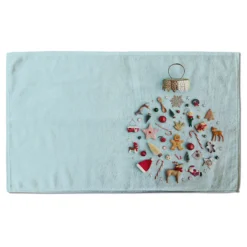 Christmas Objects Laid Out (bath Towel)