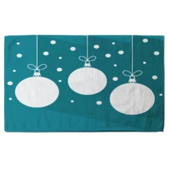 Green Christmas Baubles (bath Towel)