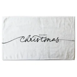 Merry Christmas Hand Drawn Lettering (bath Towel)