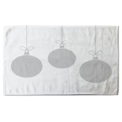 Three Hanging Christmas Baubles (bath Towel)