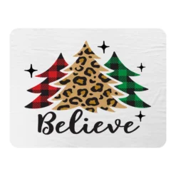 Christmas Trees With Leopard Print (blanket)