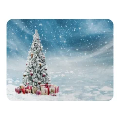 Beautiful Decorated Snowed In Christmas Tree (blanket)