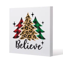 Christmas Trees With Leopard Print (canvas)