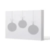 Three Hanging Christmas Baubles (canvas)