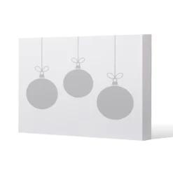 Three Hanging Christmas Baubles (canvas)