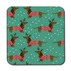 Dutchshunds In Christmas (coaster)