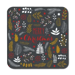 Merry Christmas Lettering (coaster)
