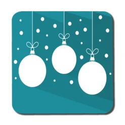 Green Christmas Baubles (coaster)