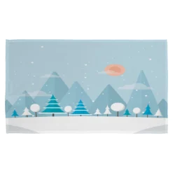 Christmas Snow Nature Background (kitchen Towel)