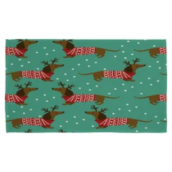 Dutchshunds In Christmas (kitchen Towel)