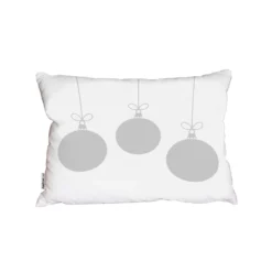 Three Hanging Christmas Baubles (outdoor Cushion)