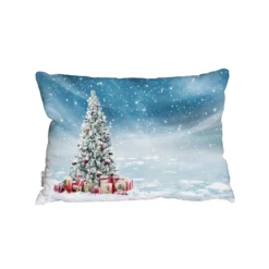 Beautiful Decorated Snowed In Christmas Tree (cushion)
