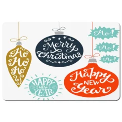 Vintage Christmas Baubles With Merry Christmas (placemat)