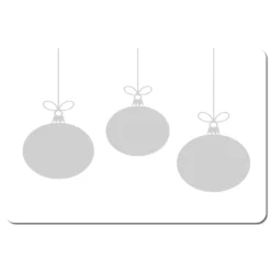 Three Hanging Christmas Baubles (placemat)