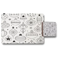 Hand Drawn Christmas Decorations (placemat & Coaster Set)