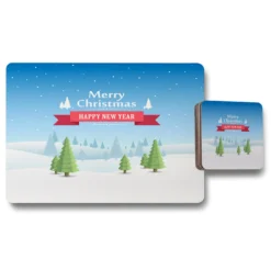 Merry Christmas Cover Art (placemat & Coaster Set)
