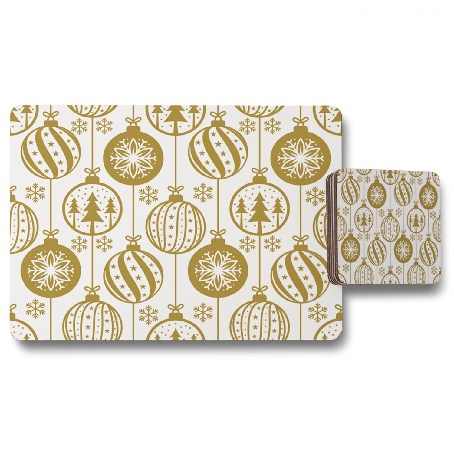 Christmas Baubles (placemat & Coaster Set) 1 Christmas Baubles (placemat & Coaster Set)