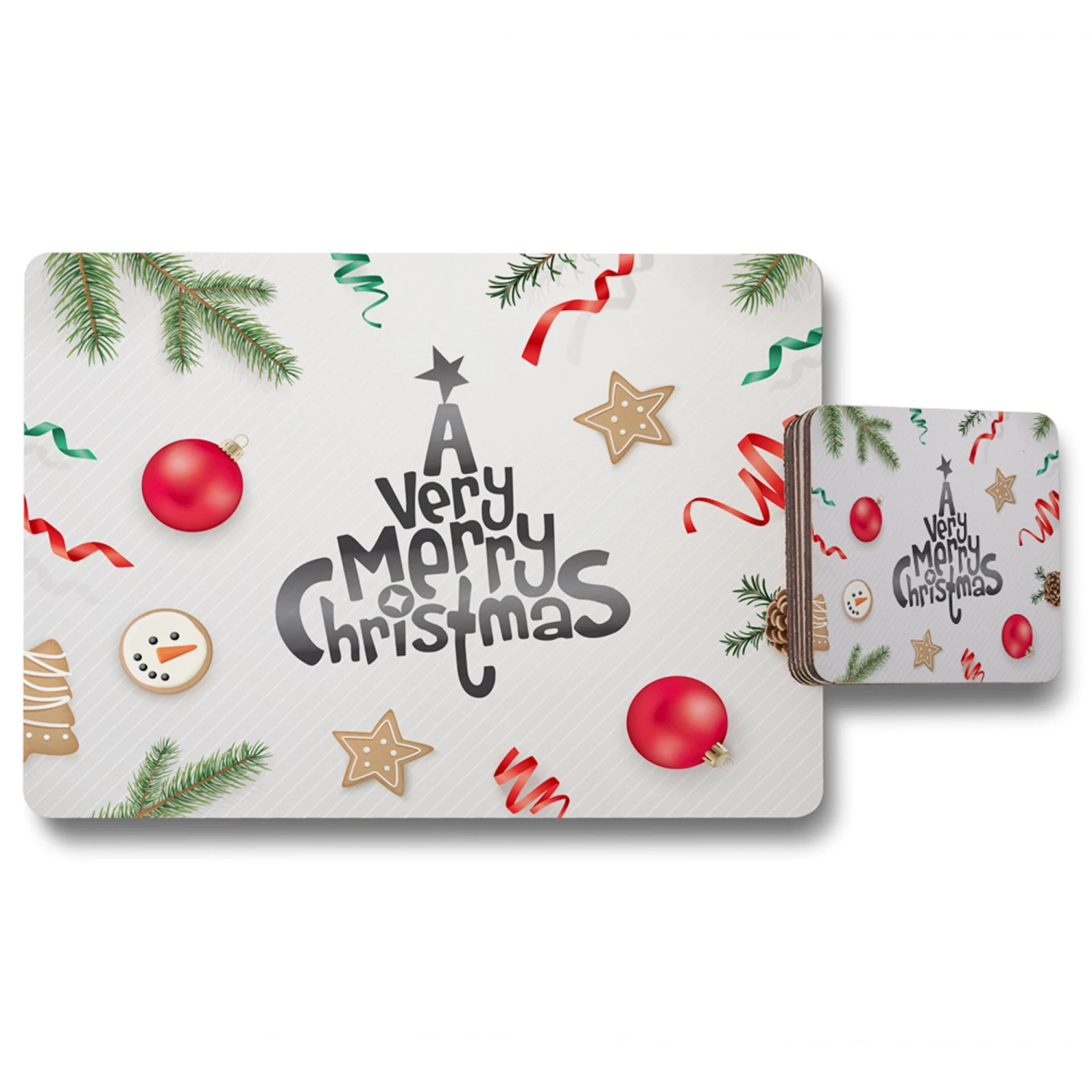 Christmas Greeting Design (placemat & Coaster Set) 1 Christmas Greeting Design (placemat & Coaster Set)