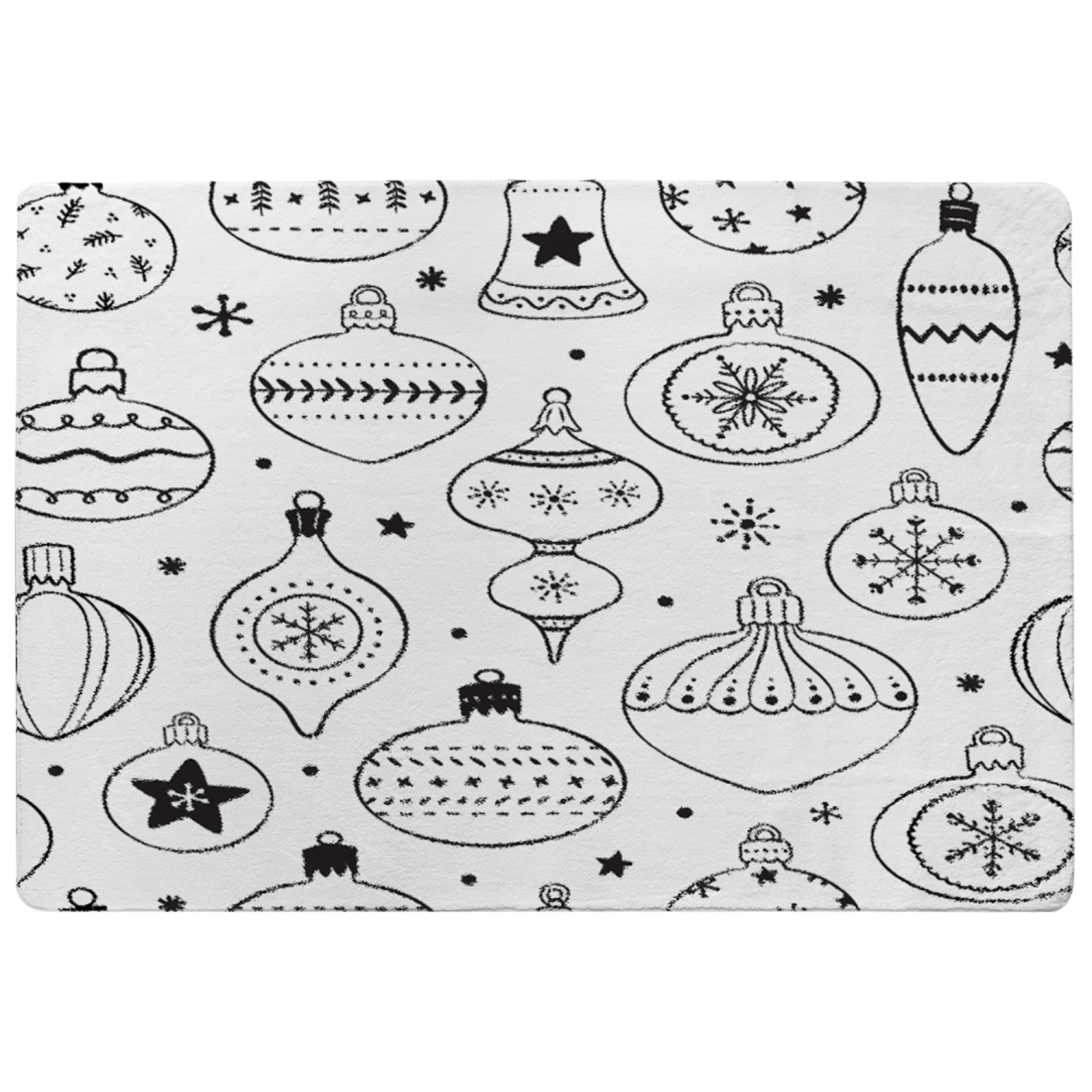 Hand Drawn Christmas Decorations (rug) 1 Hand Drawn Christmas Decorations (rug)