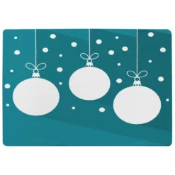 Green Christmas Baubles (rug)