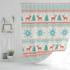 Christmas Traditional Knitted (shower Curtain)
