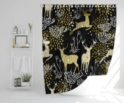 Golden Christmas (shower Curtain)