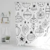 Hand Drawn Christmas Decorations (shower Curtain)