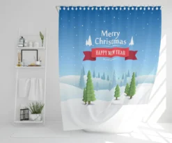 Merry Christmas Cover Art (shower Curtain)
