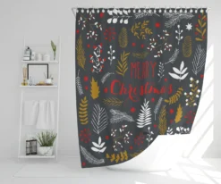 Merry Christmas Lettering (shower Curtain)
