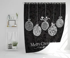 Vintage Christmas Balls (shower Curtain)