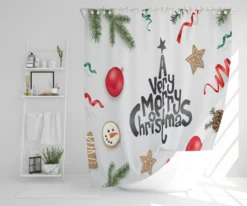 Christmas Greeting Design (shower Curtain)