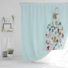 Christmas Objects Laid Out (shower Curtain)